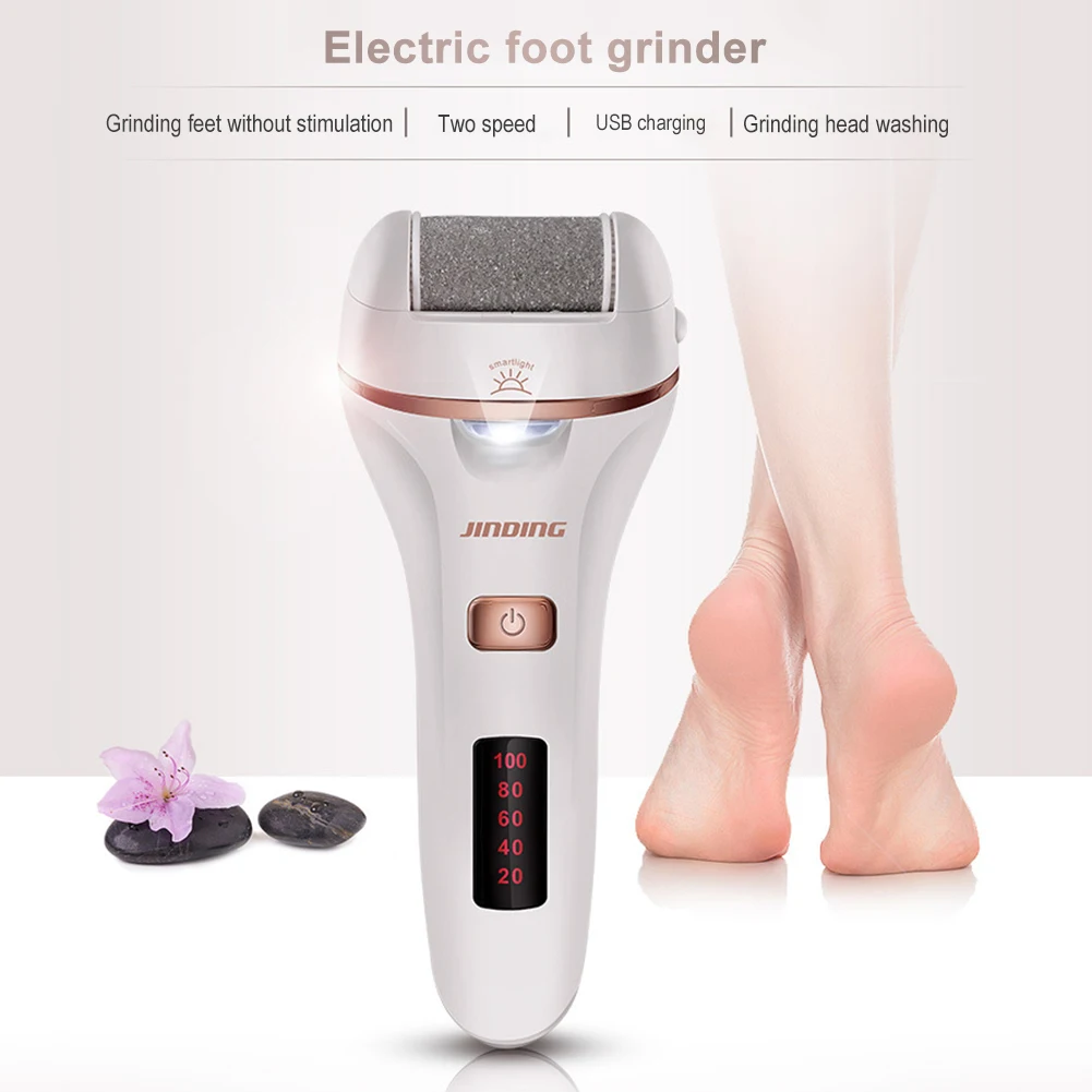 

Electric Foot Sharpener, Professional Pedicure Tool, Waterproof, Exfoliating Foot Care Tool, Built-in Lighting, Usb Charging