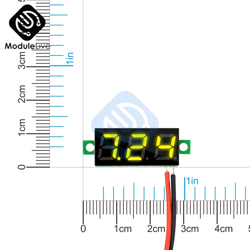 Желтый 0,2" 0,28 дюймов DC 3,5-30 в супер мини цифровой светодиодный дисплей Автомобильный вольтметр напряжение Вольт Панель метр батарея монитор