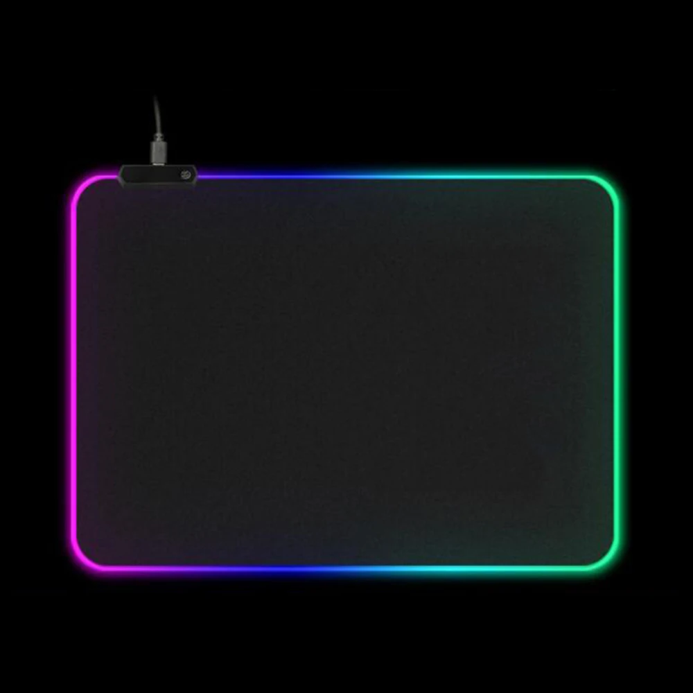 Горячее светодиодное освещение RGB игровой коврик для мыши 90x40 см Большой размер резиновая основа мягкий коврик для мыши Противоскользящий запирающийся край коврик для мыши