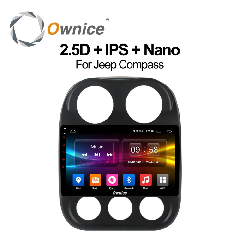 Ownice c500 + Android 8 1 для Jeep Compass 2010-2016 автомобильный DVD-плеер ядер 2 Гб ОЗУ 4G LTE WIFI BT GPS