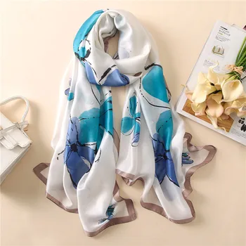 

2020 luxury brand Designer Spring New Scarves Printed Silk Feeling female beach stole bandana Women scarf Beach Shawl HIjabs