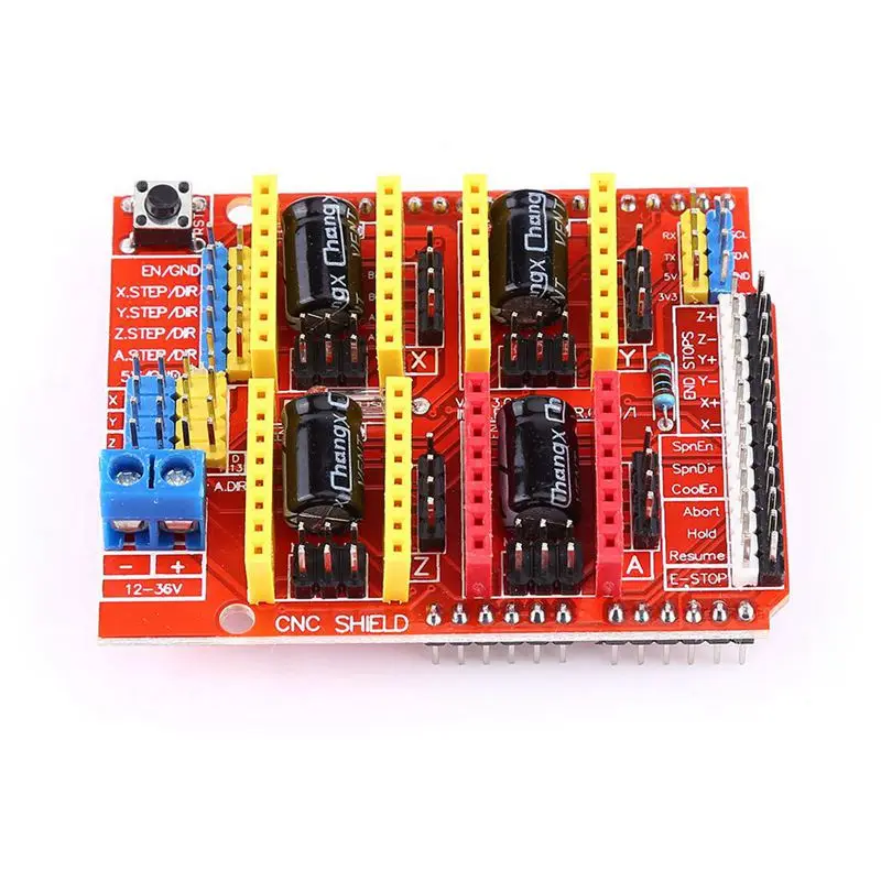3D CNC щит доска для UNO R3+ 4 шт A4988 шаговый двигатель драйвер для Arduino 3d принтер