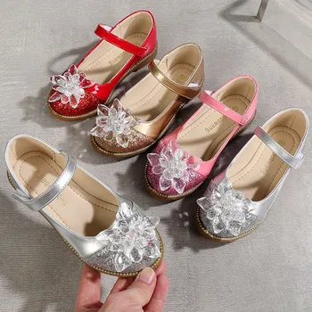 

Infant Kids Baby Girls Pearl Crystal Bling Bowknot Single Princess Shoes Sandals kids shoes детская обувь обувь детская #E30