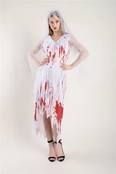 

Dancing Stage Costume Kick Rice Shoot Zombie Costume Ghost Bride Cosplay Costume Halloween Bloody Bride Costume Stage Sportswear