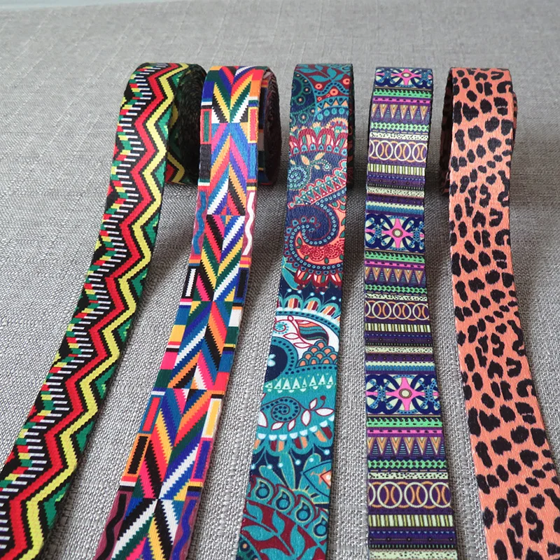 5Yards Width 25mm 38mm Webbing Yoga Belt Tape Strap Rope Dog Pet Collar Leash Harness Backpack Bag Garment Ribbons DIY Accessory