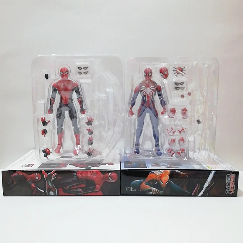 

15cm SHF Super Hero Spider Man Far From Home Upgrade Suit PS4 Game Edition SpiderMan PVC Collectible Action Figure Toy Doll Gif