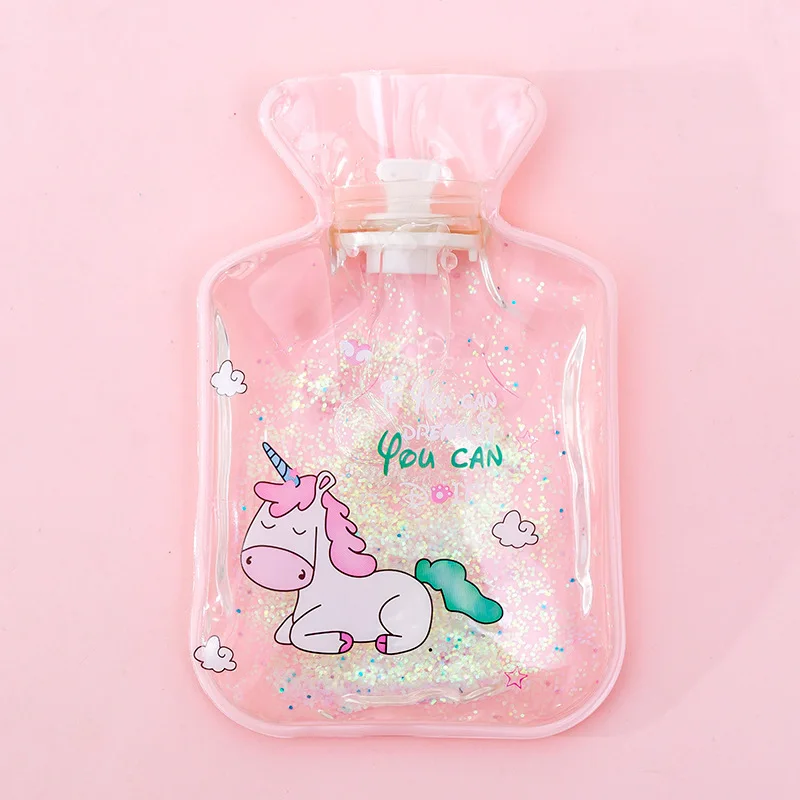 Unicorn Зыбучие пески прозрачная грелка портативный ручной подогреватель мини карман руки ноги грелка сумки грелка мешок наполнения горячей воды - Цвет: Unicorn