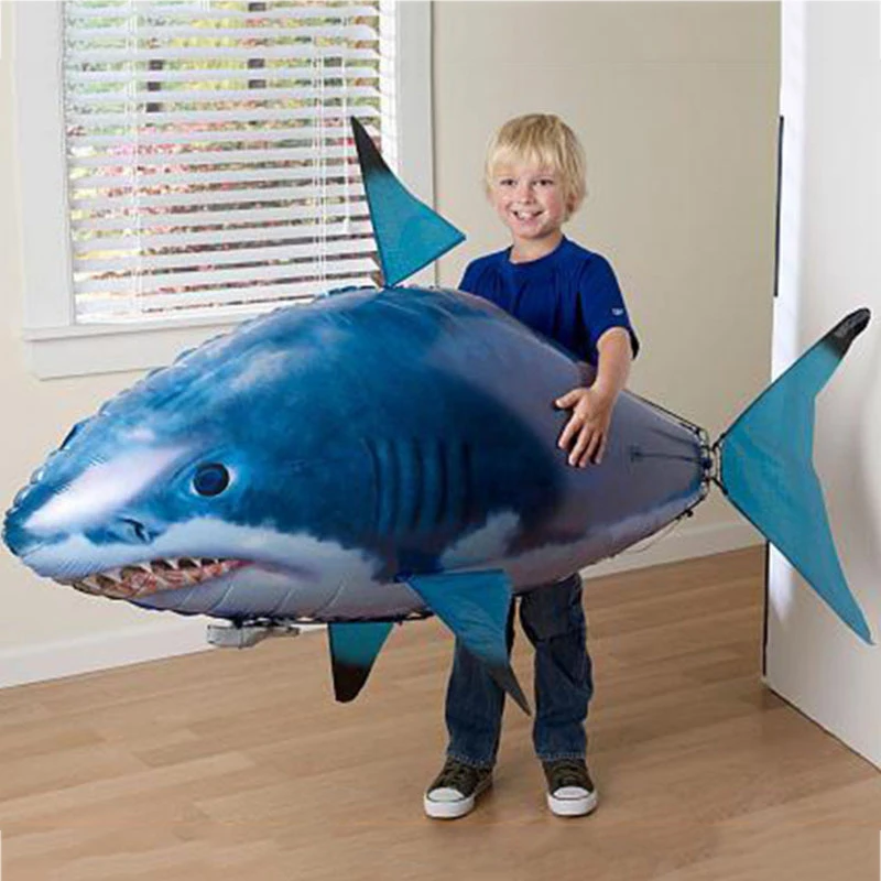 

Remote control shark toy air swimming fish infrared remote control flying balloon children flying toy shark clownfish