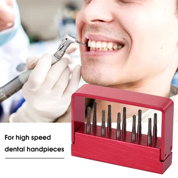 

10pcs/Set High Speed Dental Tungsten Steel Bur Crown Metal Cutting Burs for Polishing Dental Lab Burs