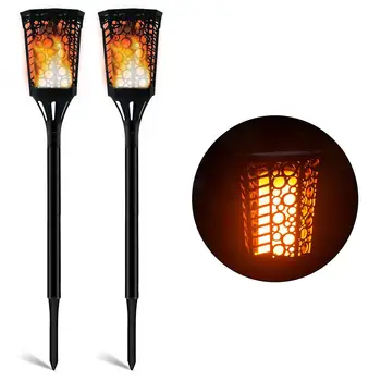 

2Pcs Waterproof 99LED Solar Powered Lawn Flame Torch Light Lamp Garden Decor