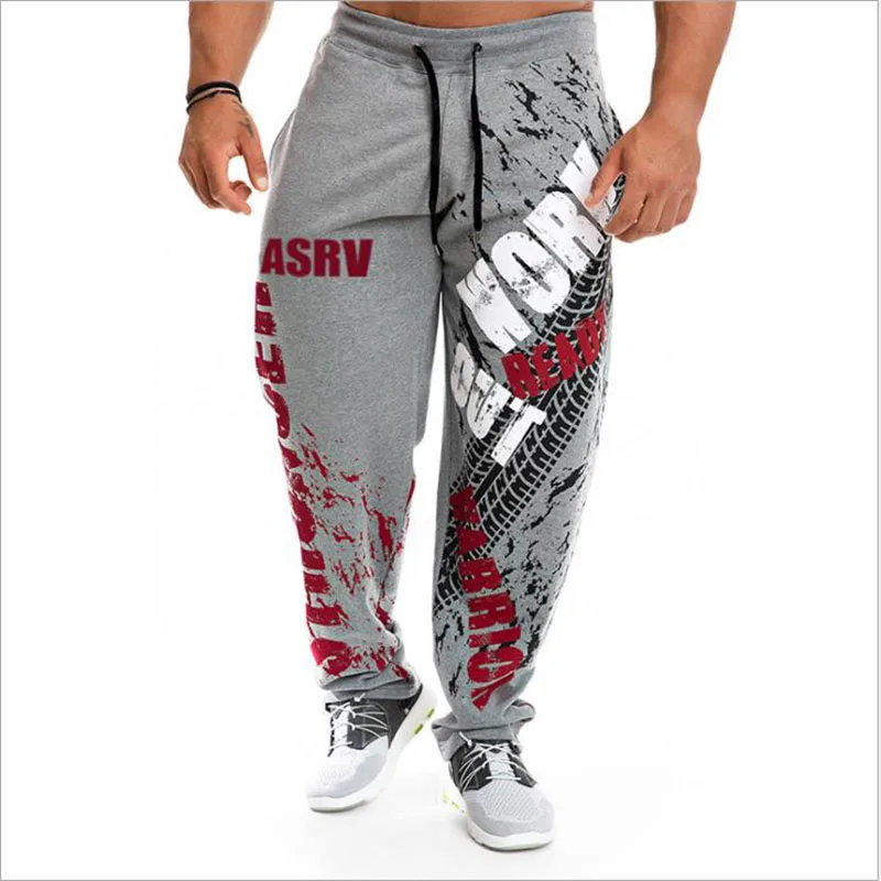 

Running Jogging Pants Men Cotton Bodybuilding Workout Joggers Sweatpants Hip Hop Harem Trousers Sport Gym Training Fitness Pants
