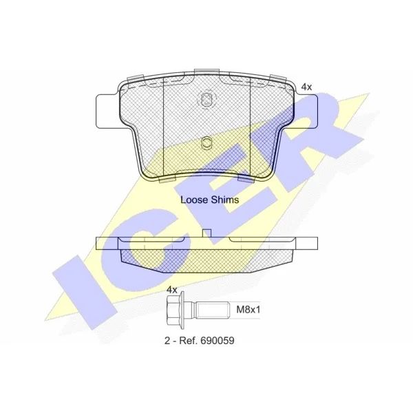 Колодки дисковые задние Ford Mondeo 1.8SCi/2.2TDCi/3.0 V6 24V 03