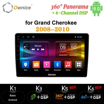 

Ownice 10.1" Android 9.0 8 Core Car Stereo GPS Navigation Radio carplay DSP 4G LTE SPDIF For Jeep Grand Cherokee 2008 - 2010