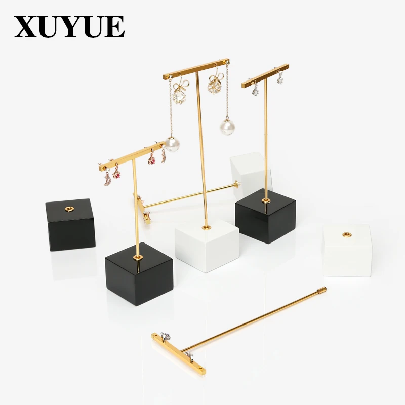 Jewelry display rack modern light luxury paint earring rack jewelry display rack shopping mall counter earring display props