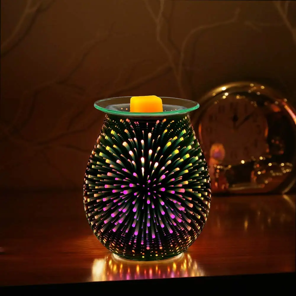 COOSA стекло 3D эффект Starburst фейерверк Электрический воск масляный светильник теплые компрессионное коаксиальное для декоративного офиса