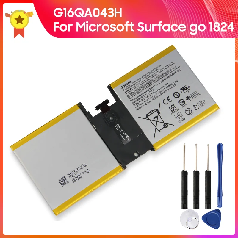 

Quality G16QA043H Original Battery For Microsoft Surface go 1824 3411mAh Replacement Phone Battery