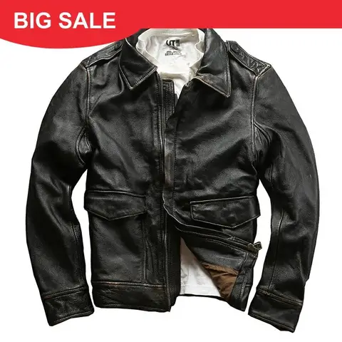 jaqueta de couro legitimo marrom