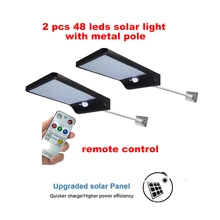 2/4pcs LED Solar Light 48 LED Outdoor Wireless Solar Powered Sensor Wall lamp With Solar Panel Light Bulb Energy Led Solar Bulb