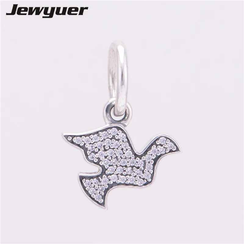 

Symbol of Hope charms 925 sterling silver dove of peace pendant charm fit beads bracelets necklace DIY gift fine jewelry DA104