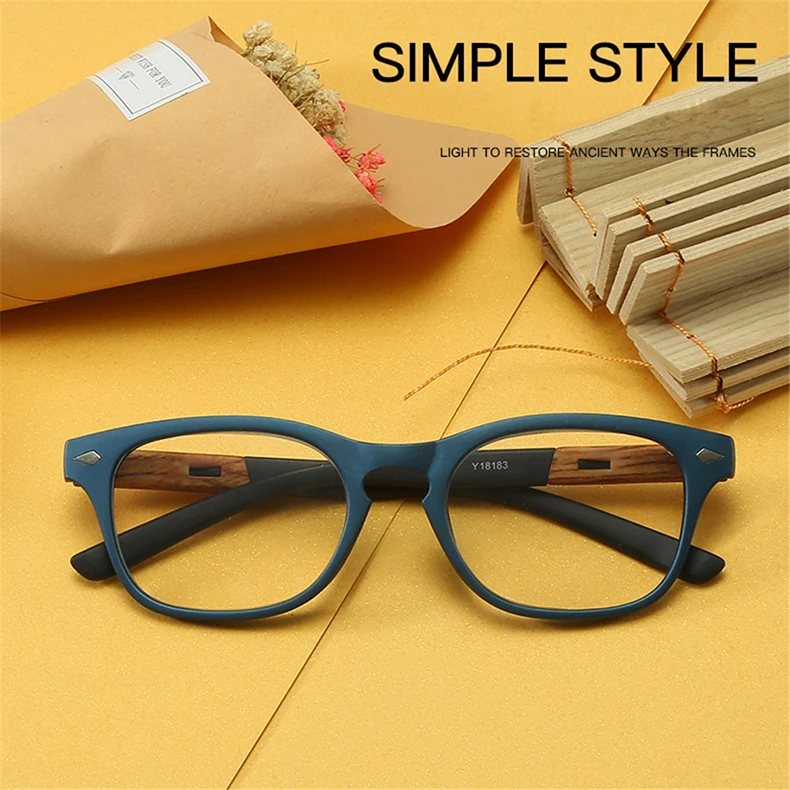 Mai Blume Platz Retro Vintage Holz Lesebrille Männer Dioptrische Gläser Frauen Gläser Für Anblick Plus Holzmaserung + 1,5 + 2 + 3,5 + 4 – Detail 2