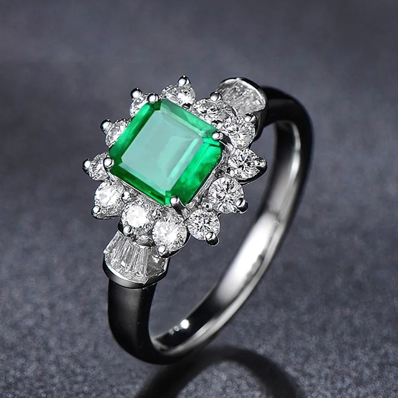 Зеленый AAAAA Циркон Cz Обручальное кольцо для женщин ювелирные изделия подарок