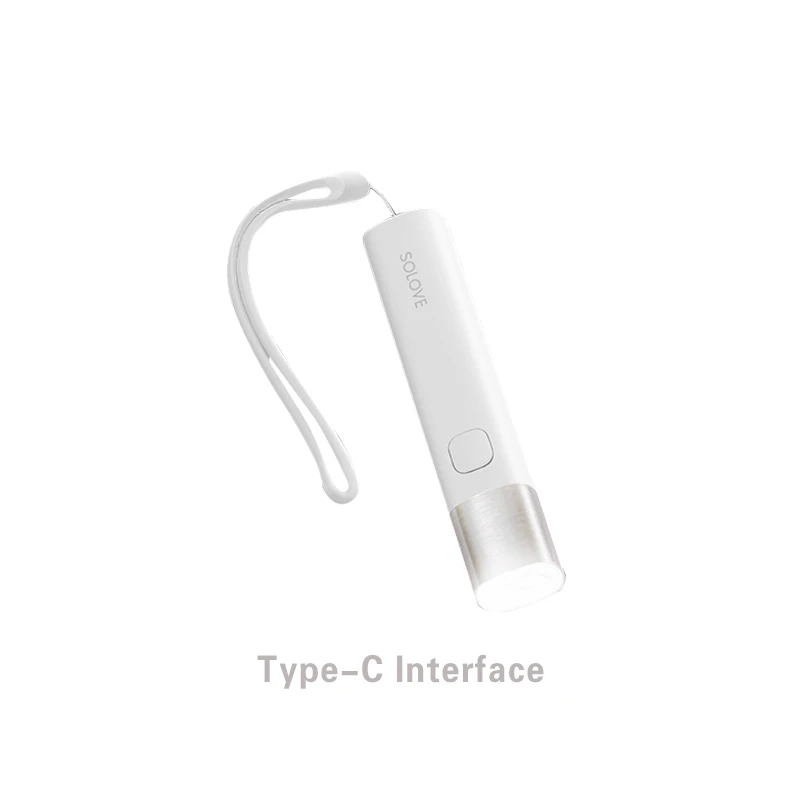 XIAOMI MIJIA SOLOVE фонарик X3 портативный мобильный Мощный светодиодный открытый велосипедный фонарь SOS вспышка света ночник водонепроницаемый - Испускаемый цвет: White