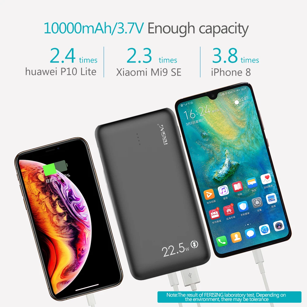 FERISING 5A VOOC Super Fast Charger 10000mah Power Bank USB Type C External Battery PD QC 3.0 Powerbank for Oneplus 6T 7 8 9 10 15 H3e6ecdaf77b947849592780f97941e1cj