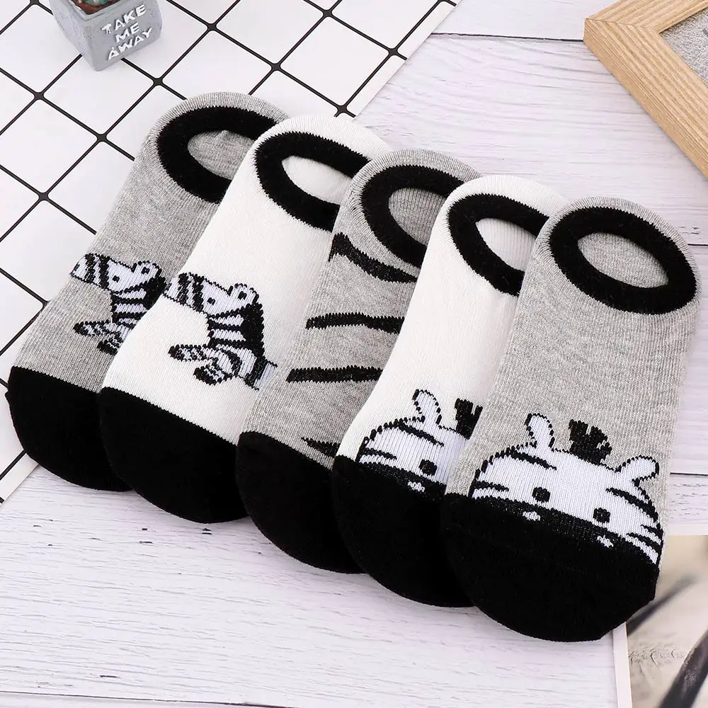 Хлопковые носки для новорожденных 5 пар/уп. Носки с рисунком животных осенне