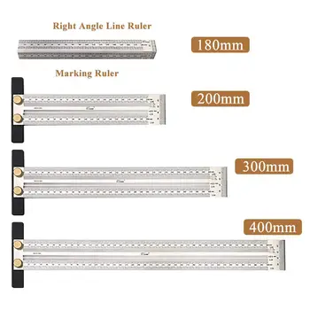

180-400mm DIY Measuring Tool T-type Hole Ruler Scribing Ruler Crossed-out Tool Line Drawing Marking Gauge Woodworking Scribe