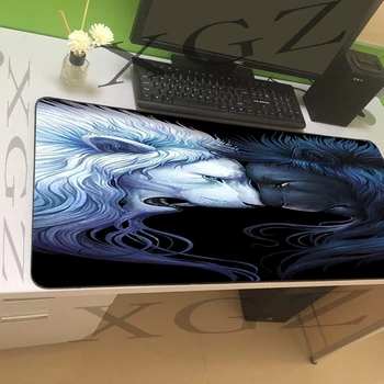 

XGZ Animal Lion Showdown Custom Large Game Mouse Pad Black Lock-edge Computer Keyboard Table Rubber Stripe Slip for Csgo