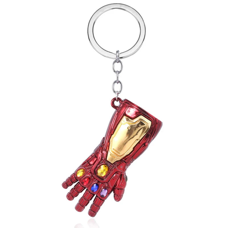 Cap tain брелок с героями Marvel кольцо Мстители брелок, Тор Брелок для ключей в форме молотка Thanos Infinity Gauntlet брелки кепки брелок для женщин металл - Цвет: A4