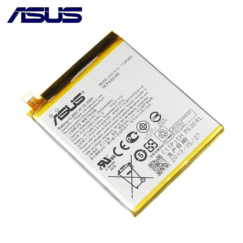 

Original ASUS High Capacity C11P1601 Battery For ASUS ZENFONE 3 ZENFONE3 ZE520KL Z017DA ZenFone live ZB501KL A007 2650mAh