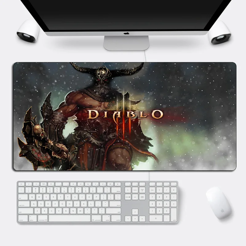 DIABLO Ⅲ для долговечной игры Коврик для мыши Otaku большой коврик для мыши геймер большой 60x30 см Модный замок края моющийся компьютерный коврик