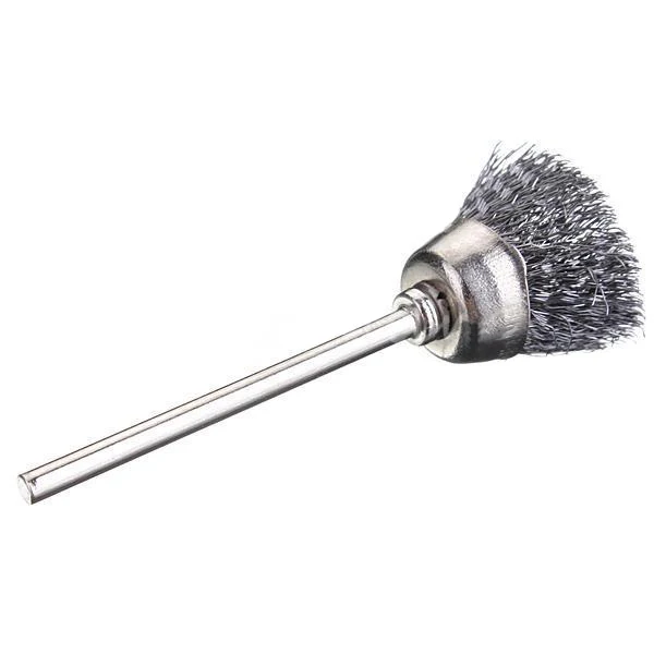 5PCS Steel Wire Brush 20mm Dia Brush For Rotary Tool Grinder 3mm Shank