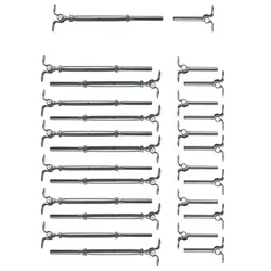 Новая 13 Упаковка, нержавеющая сталь палубный переключатель челюсти и поворотная пряжка набор для 1/8 троса кабельных перил бабочка терминал