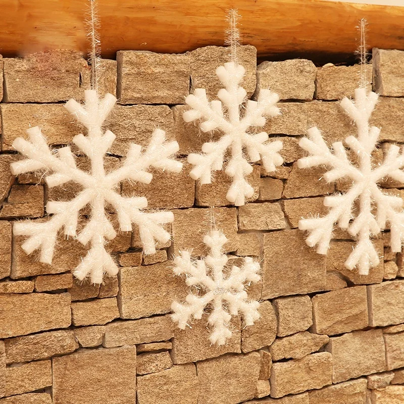 

1 pcs 3D snowflake foam White Snowflake Christmas Tree Deco Festival snowflake Window or Wall Decorations Snowflake