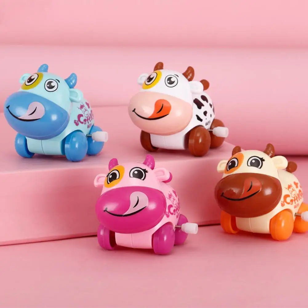 

Children Cartoon Mini Auto Cow Animal Wind up Clockwork Educational Toy Gift Perfect for kids' gift and adults' stress reliever