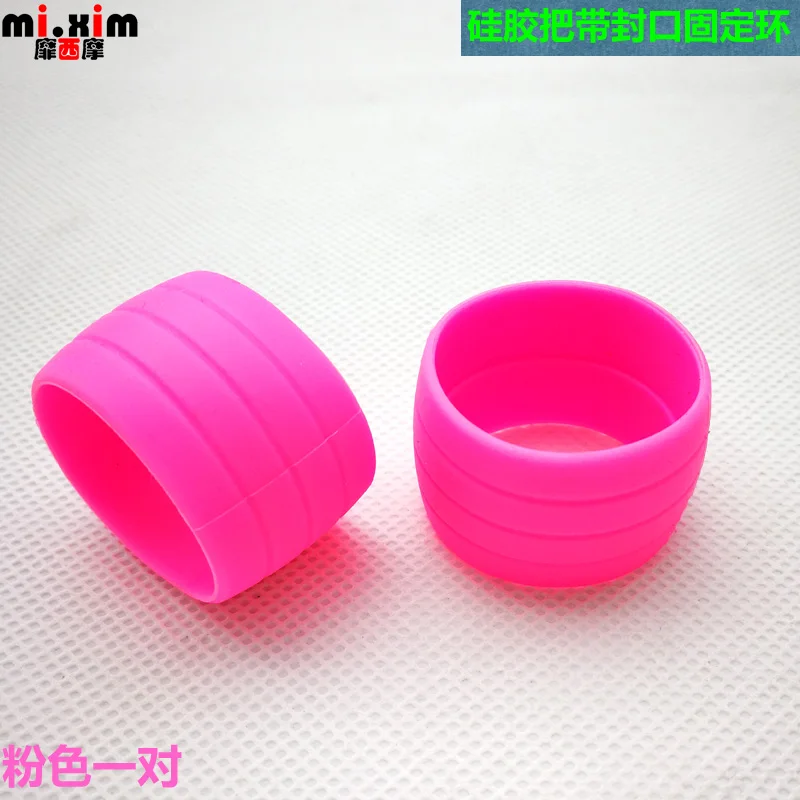 pink Bike Silicone Plug Rubber Anti-Skip Road Bike Plugs For Handlebar Tape Waterproof Wear Resistant Handlebar Tape Ring - Цвет: pink
