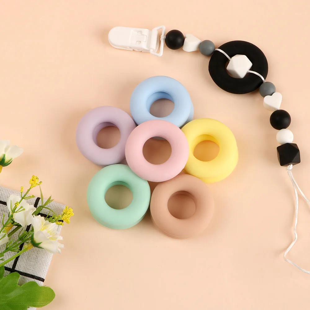 Teether Rubber Beads For Teething Accessories Pacifiers Teethers