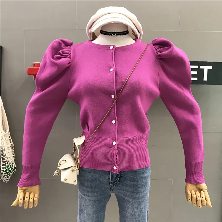 Ulzzang, Свитера с длинным рукавом и кардиганы, круглый вырез, милый стиль, весна, осень, зима, женская одежда, женские вязаные топы белого цвета