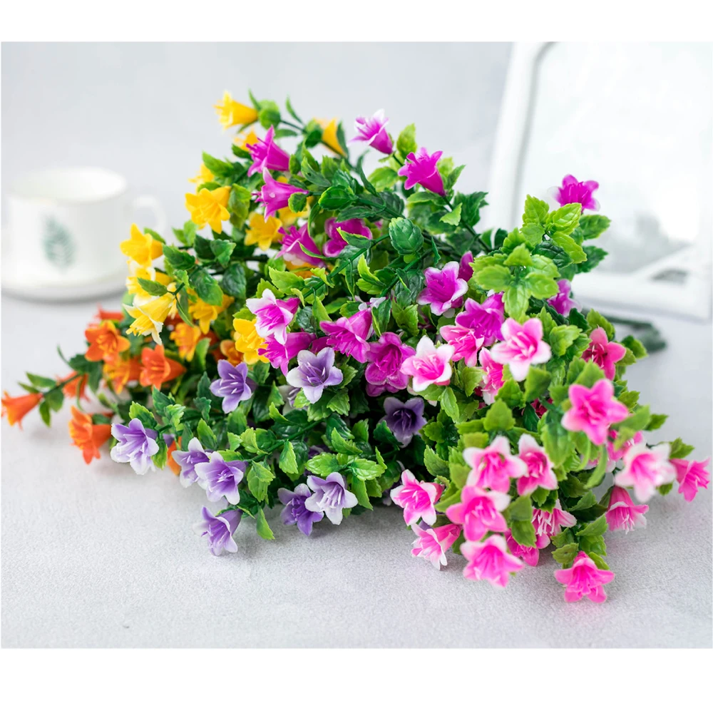 

10PCS/LOT Artificial Flower Fake Flower Artificial Plants Green Plants Pomegranate Flower Home Decoration Table Decoration Plant