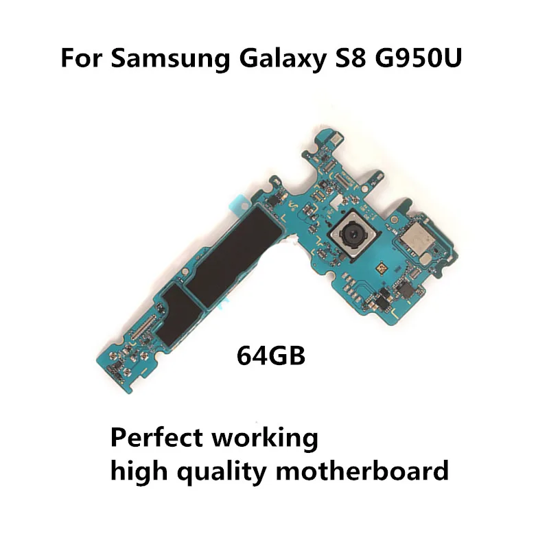 Б/у оригинальная разблокированная материнская плата для Samsung Galaxy S8 G950U 64 ГБ