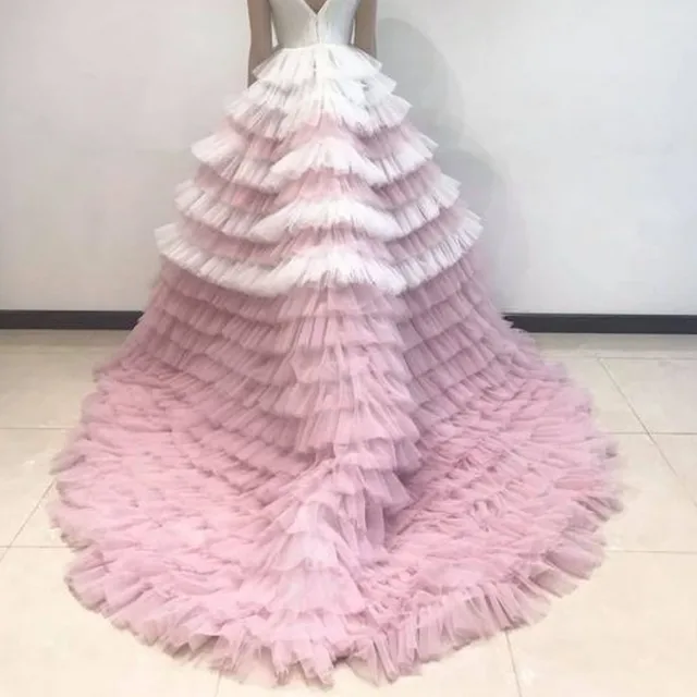 Gorgeous Tulle Skirt Female Long Maxi Customized jupe femme Multi Layers  Tulle Skirts Pink Tutu Woman Skirt Tiered - AliExpress