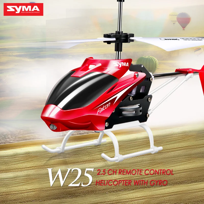 Syma Official W25 RC Helicopter 2 CH 2 Channel Mini RC Drone With Gyro
Crash Resistant RC Toys For Boy Kids Gift Red Yellow