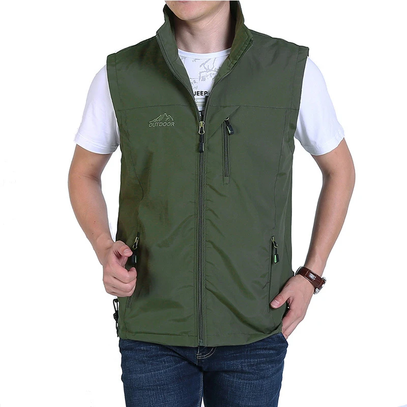 Chaleco informal ligero sin mangas para hombre, chaqueta transpirable de verano con bolsillos, para al aire libre, fotografía y AliExpress