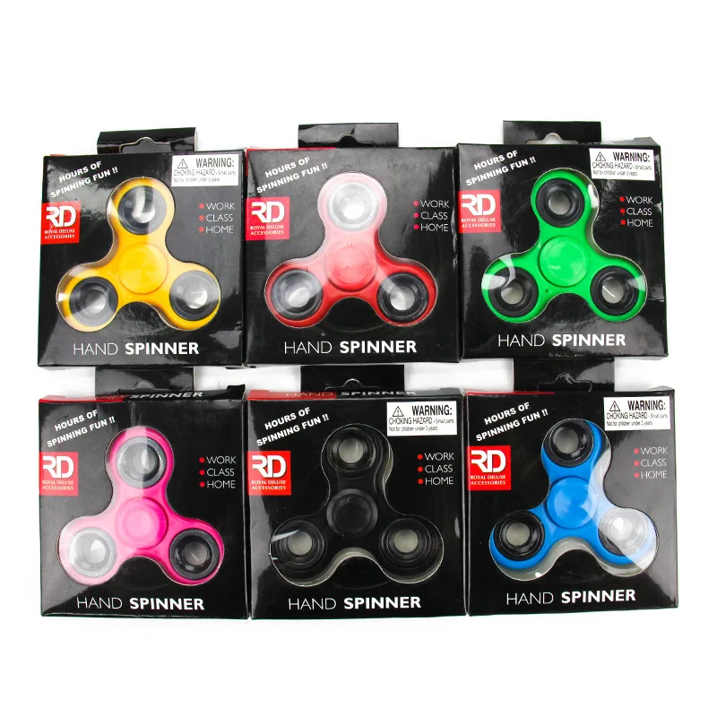 Игрушка-Спиннер из трилистника, расслабляющая креативная игрушка, многоцветная цветная коробка