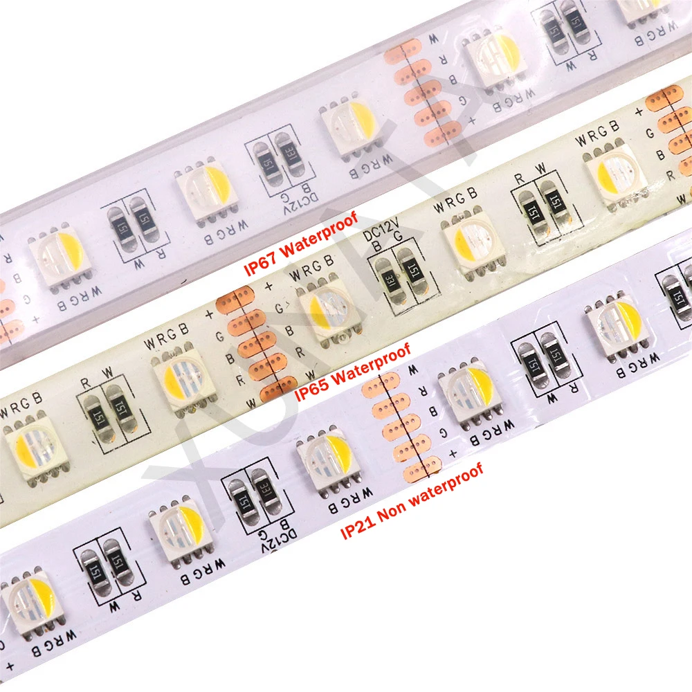 4 цвета в 1 RGBW светодиодный светильник 12 В/24 В SMD 5050 RGB+ белый/теплый белый 5 м 60 светодиодный s/M 12 мм PCB водонепроницаемый светодиодный RGBWW