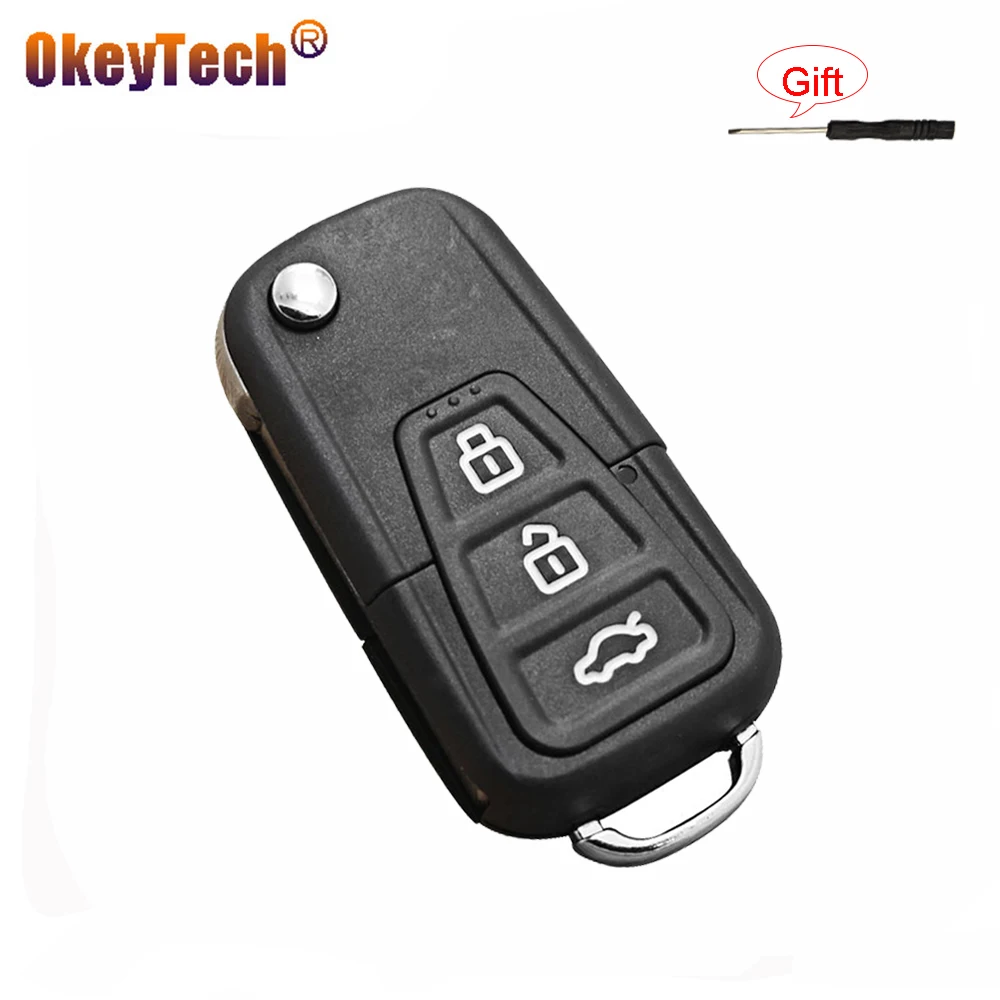 OkeyTech 3 Boutton дистанционный Складной флип-ключ для автомобиля корпус Fob для LiFan SUV X60 запасная крышка Uncut пустые лезвия аксессуары