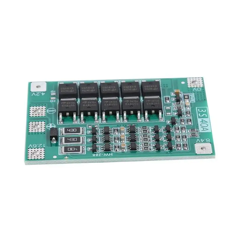 3S 40A BMS 11 1 V 12 6 18650 литиевая батарея защитная доска с балансом|Аксессуары для