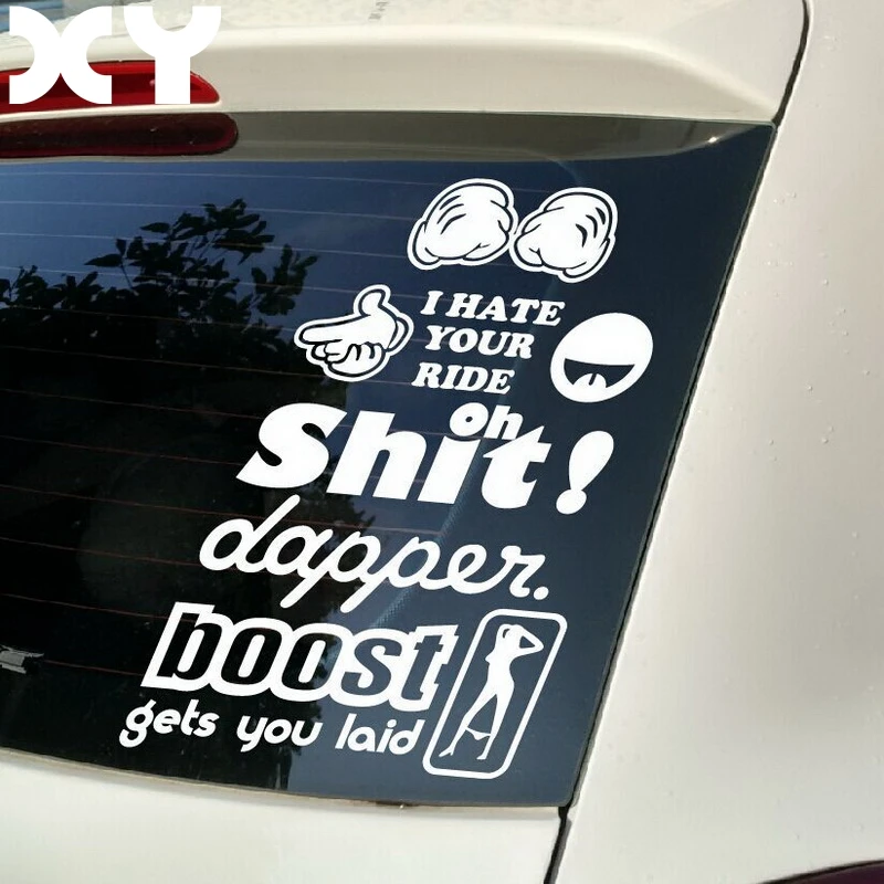 

XY Japanese Style Reflective Tape Waterproof Car Stickers And Vinyl Decals Funny car rear windshield stickers
